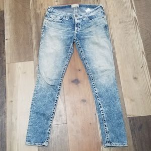 Throw Back Acid Wash Big Star Liv Skinny Jeans